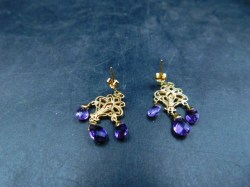 AMETHYST GOLD EARS BK